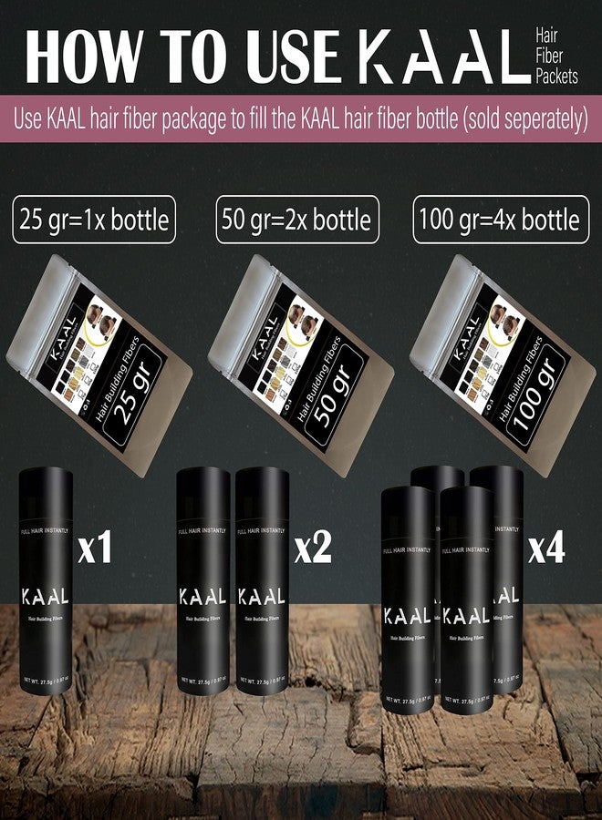 KAAL Hair Fiber Refill Pack | (0.88 oz, Dark Brown) Hair Fibers for Thinning and Hair Loss, Concealing Powder for Men and Women - Image 4